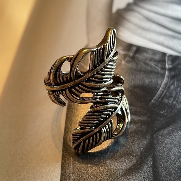 Bohemian Feather Wrap Womens Ring - Picture 11 of 16